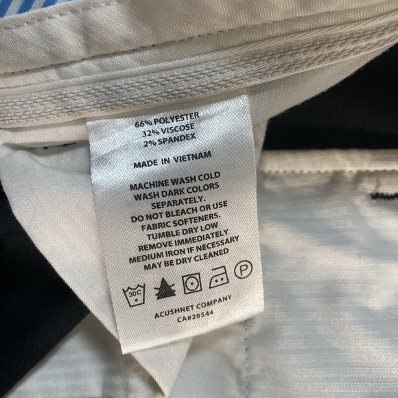 Footjoy Tour Golf Pants 38x33 Black FJ Performance Stretch Viscose Blend Chino - Picture 8 of 11